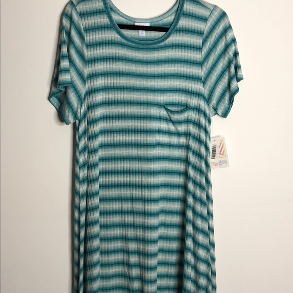 Lularoe Carly Xl Teal Ombré